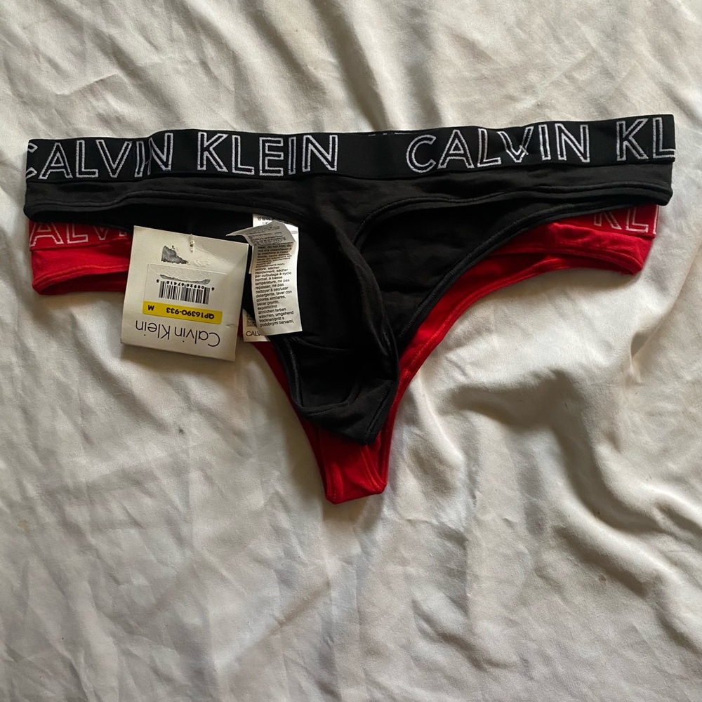 Calvin Klein Black and Red Underwear Set
